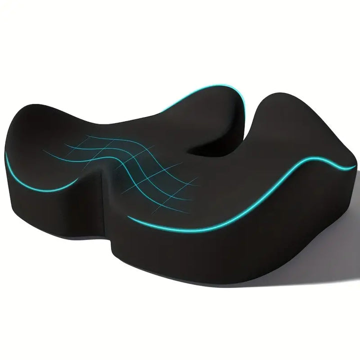 Coussin chaise ergonomique mémoire de forme pour bureau. Confort, soutien postural et soulagement dos. Idéal télétravail.