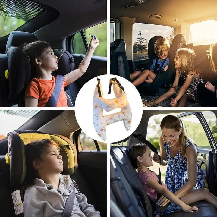 Accessoire de voyage indispensable pour enfant : coussin de cou ergonomique garantissant confort et soutien en déplacement.