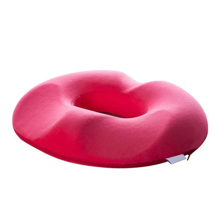 Coussin orthopédique pour assise confortable, réduit la pression et la douleur du coccyx et des hémorroïdes.