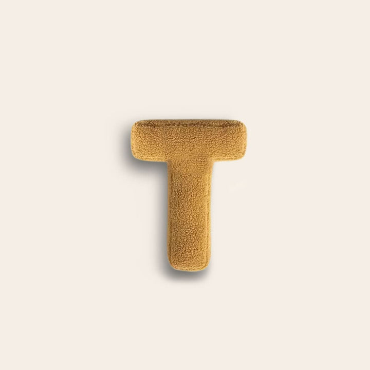 Coussin décoratif T, personnalisé pour canapé, lit d'enfant ou chambre.