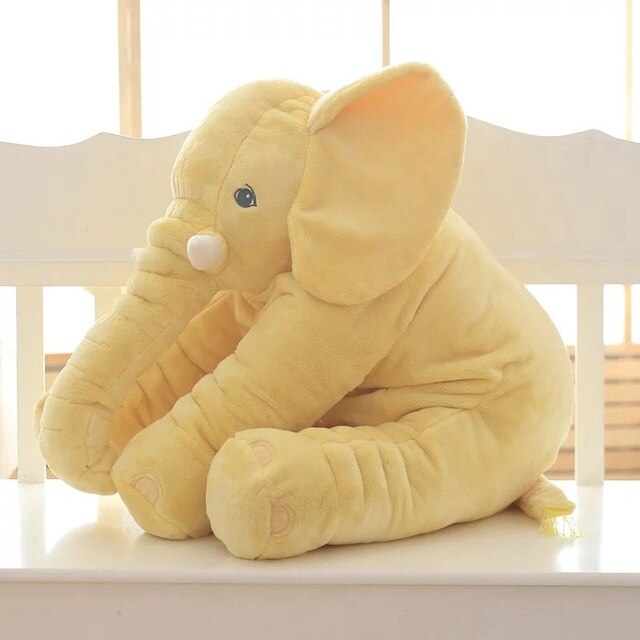 Doudou éléphant en peluche de 40 cm, rembourrage en coton PP, sûr et doux pour la peau des bébés et enfants.