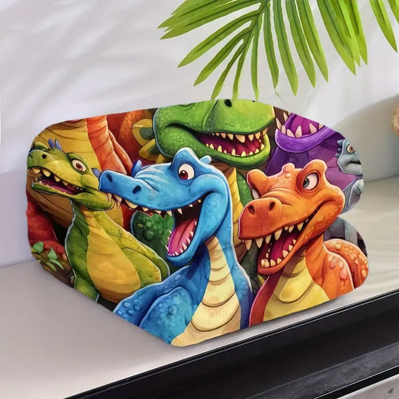 Plaid enfant chaud avec motifs dinosaures colorés. Confortable et doux pour la chambre.