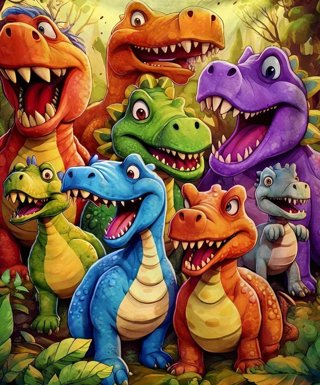 Jolie couverture enfant dinosaures, douce et confortable. Parfaite pour le lit ou le canapé.