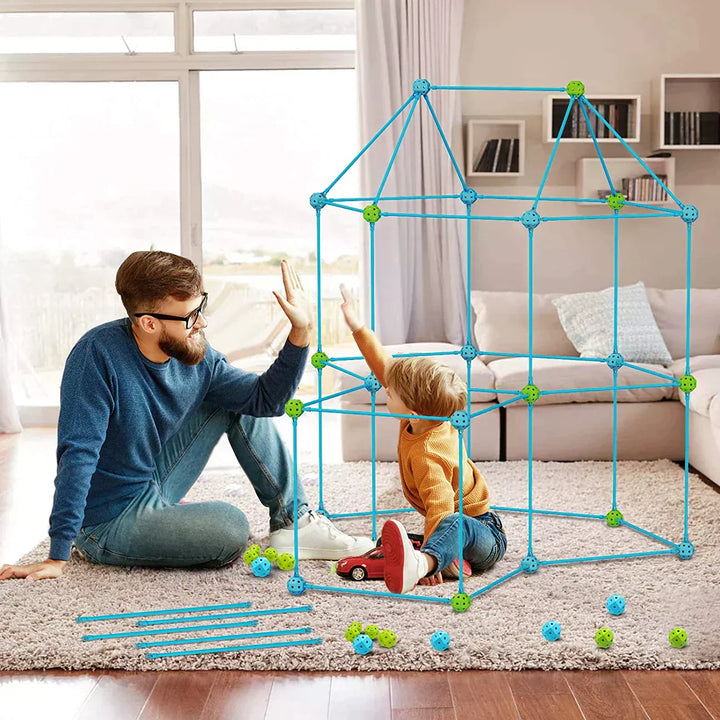 Tente de jeu créative et durable pour enfants, idéale pour l'intérieur et l'extérieur. Fort pour l'imagination.