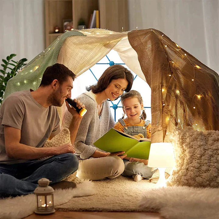 Tente de jeu créative pour enfants. Stimule l'imagination, la construction et le jeu éducatif intérieur/extérieur.