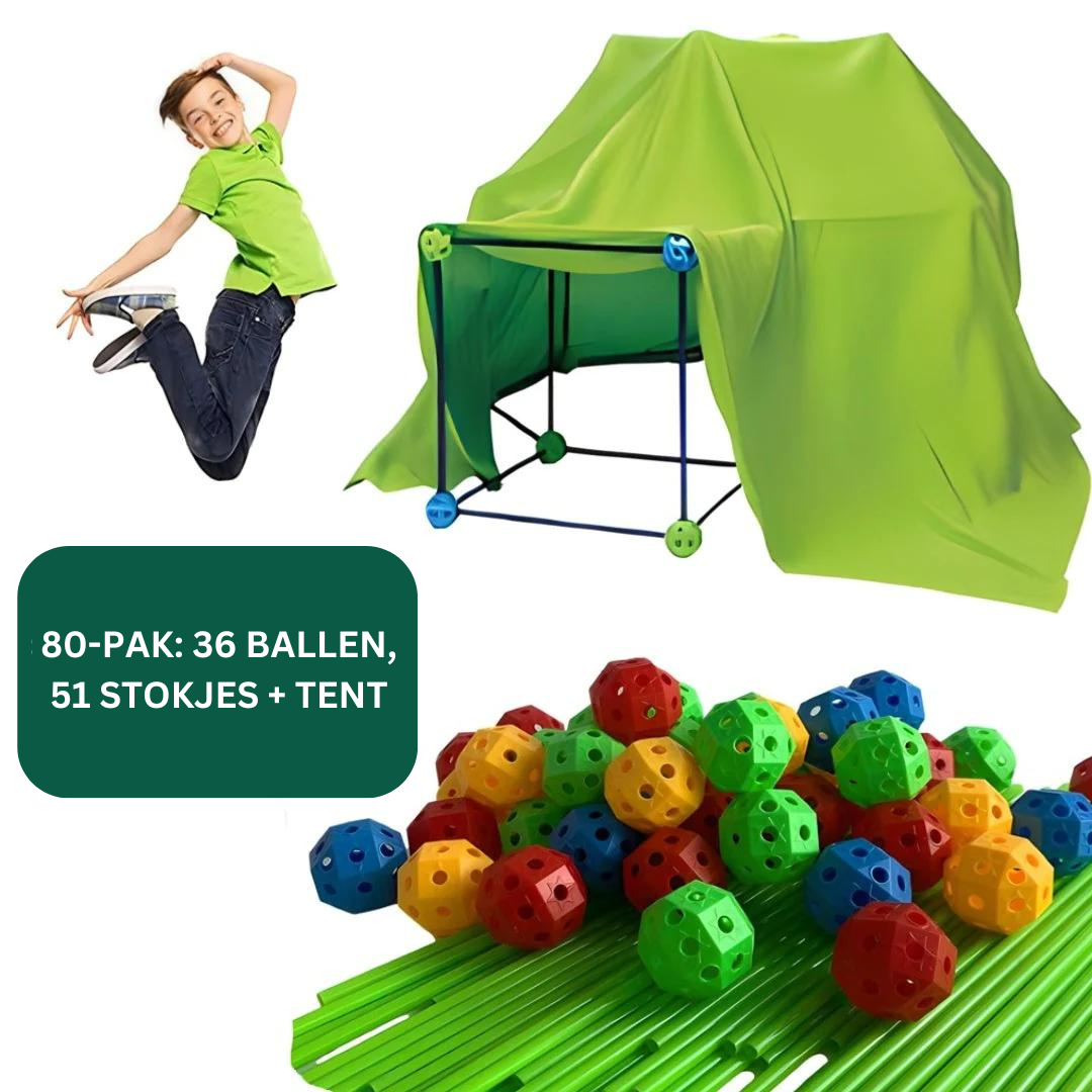 Kit de construction tente de jeu créative. Enfants construisent fort durable, stimulant l'imagination intérieur/extérieur.