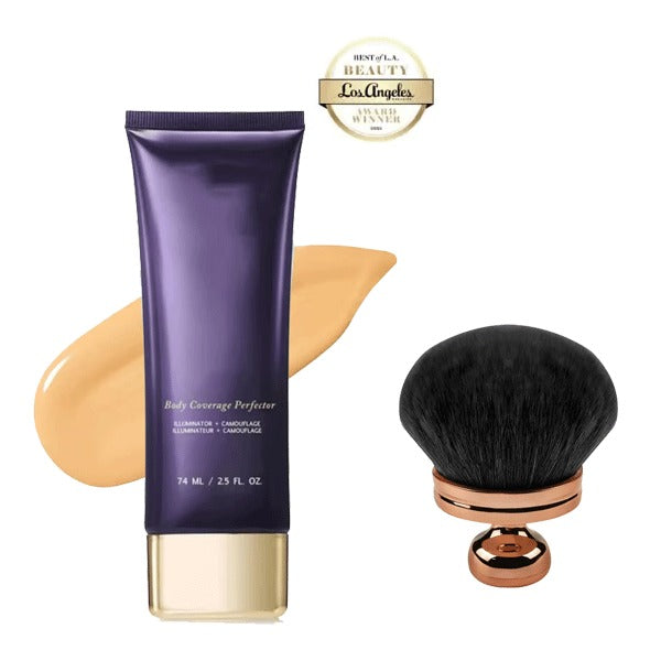 Crème maquillage corps & visage, teint impeccable 12h. Longue tenue & waterproof.
