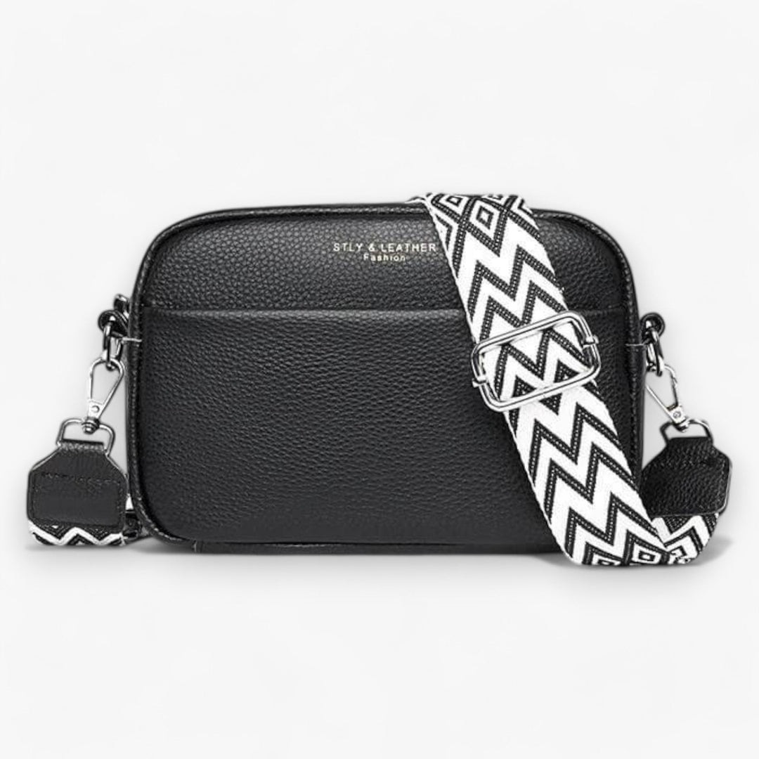 Sac bandoulière en cuir pour femme, design élégant et chic, idéal pour la mode quotidienne.