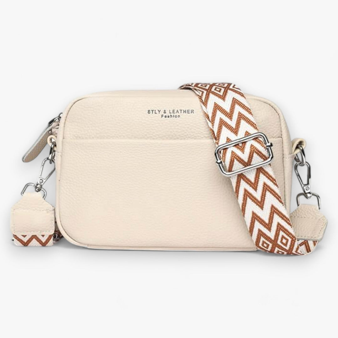 Sac bandoulière femme en cuir, polyvalent pour le quotidien ou les voyages, style chic.