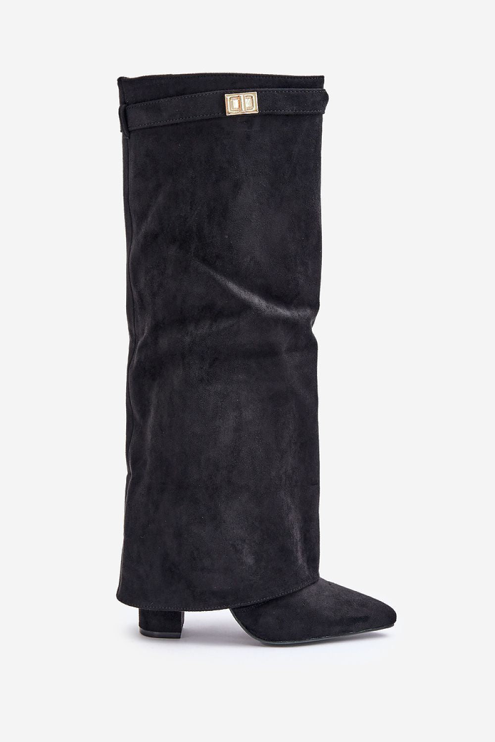 Bottes femme Apollonia à talons élégants, hauteur genou, style mode chic et confortable en automne.