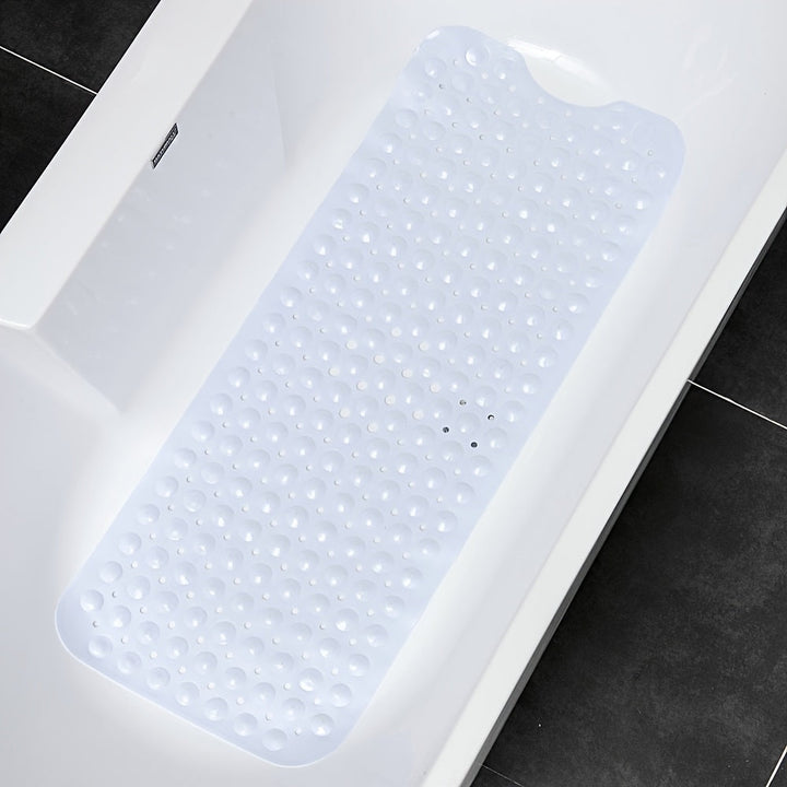 Tapis antidérapant XL pour baignoire/douche, ventouses puissantes, drainage efficace, sécurité salle de bain.