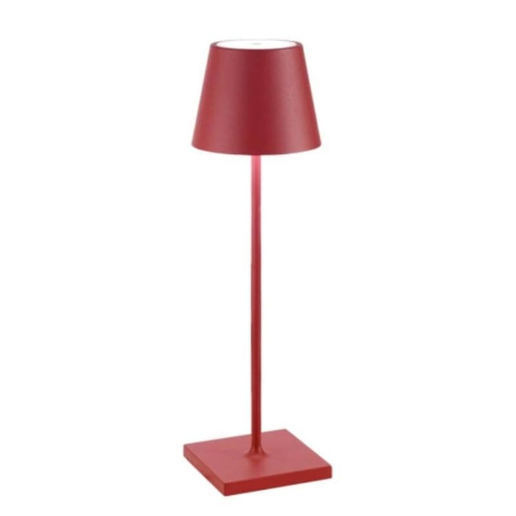 Lampe de table LED sans fil, design contemporain, commande vocale, créant une ambiance sophistiquée.