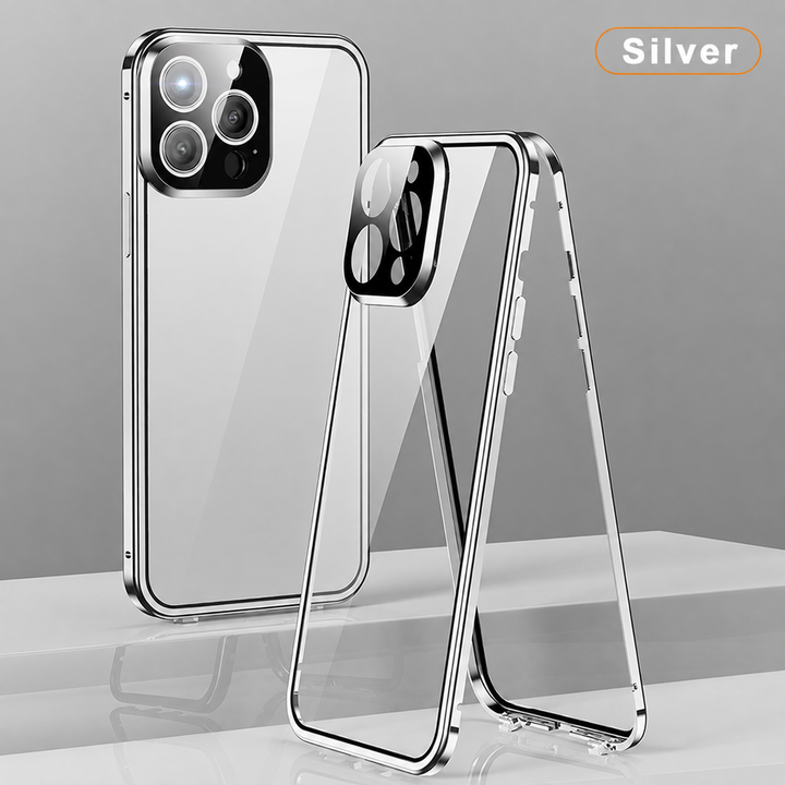 Coque iPhone magnétique antichoc et incassable, filtre anti-espion pour confidentialité, compatible multi-modèles.