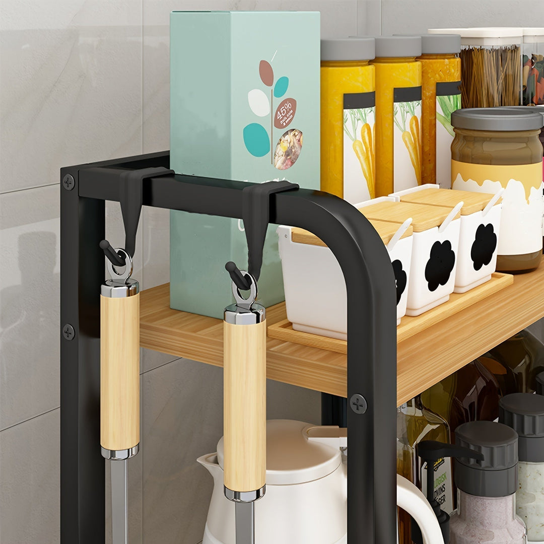 Étagère de cuisine robuste en acier inoxydable pour organiser les épices, design élégant et durable.