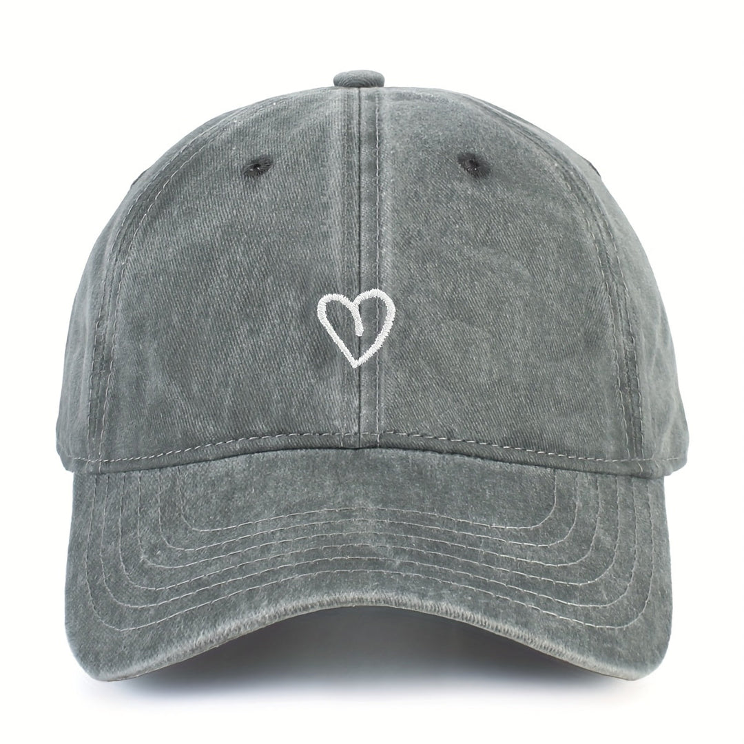 Chapeau vintage femme décontracté, coton HeartBeat. Ajustable, accessoire mode pour l'été.