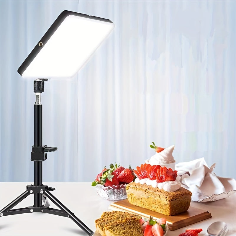 Trépied lumineux réglable avec lampe LED pour studio photo et vidéo pro. Éclairage équipement de qualité.