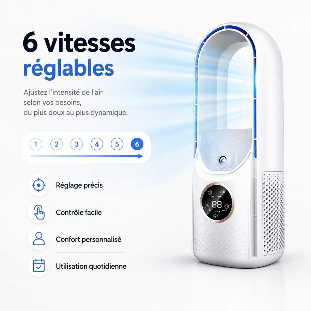 Climatiseur compact et stylé, offrant air purifié et frais où que vous soyez.