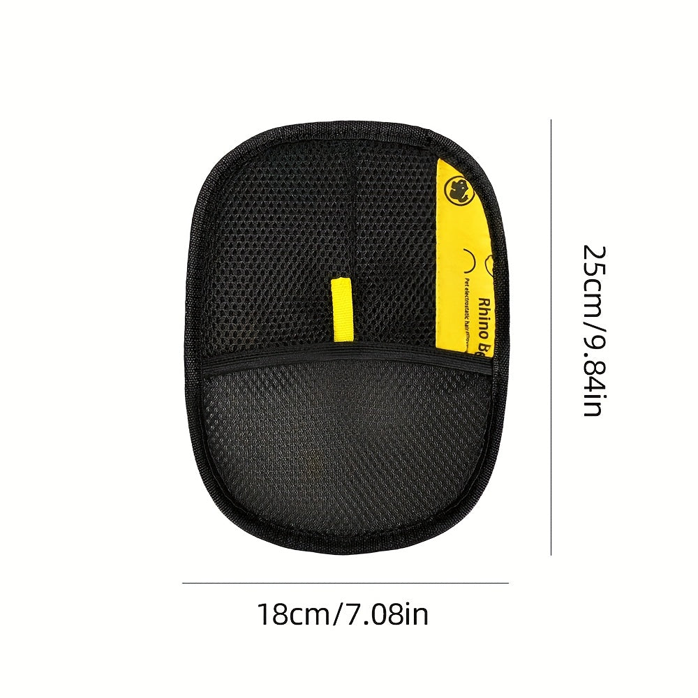 Gant de massage et toilettage en silicone pour animaux, ramasse les poils morts sans effort.