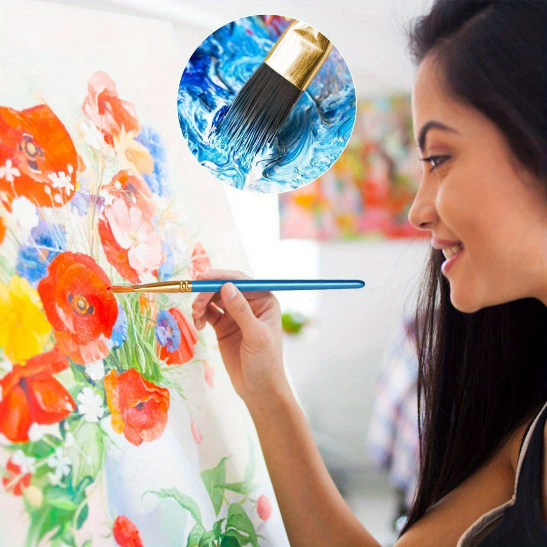 Kit peinture acrylique 24 couleurs vives pour artistes. Fournitures complètes pour art créatif et projets divers.