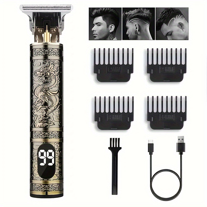 Tondeuse rechargeable sans fil pour hommes. Précision ultime pour la barbe et les cheveux. Toilettage professionnel.