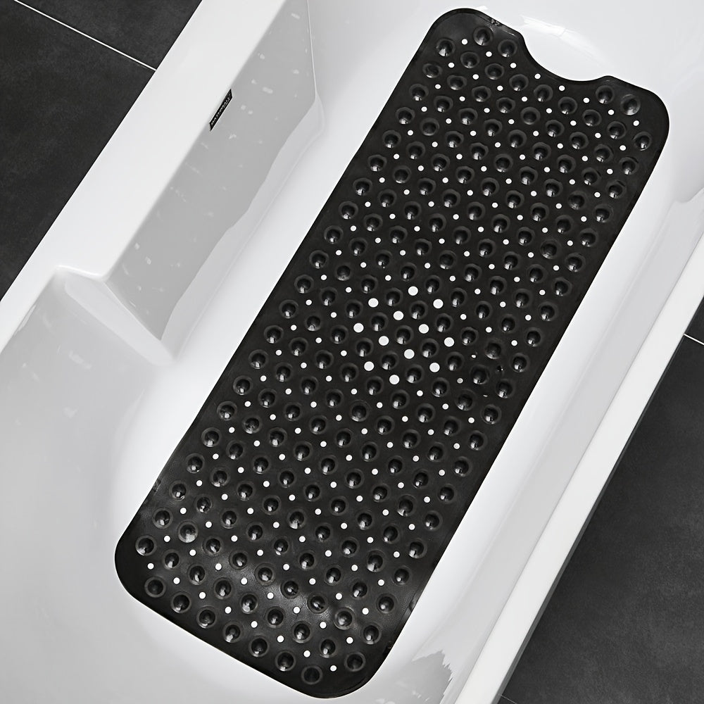 Tapis antidérapant long en PVC pour baignoire, idéal pour prévenir les chutes et glissades dans la douche.