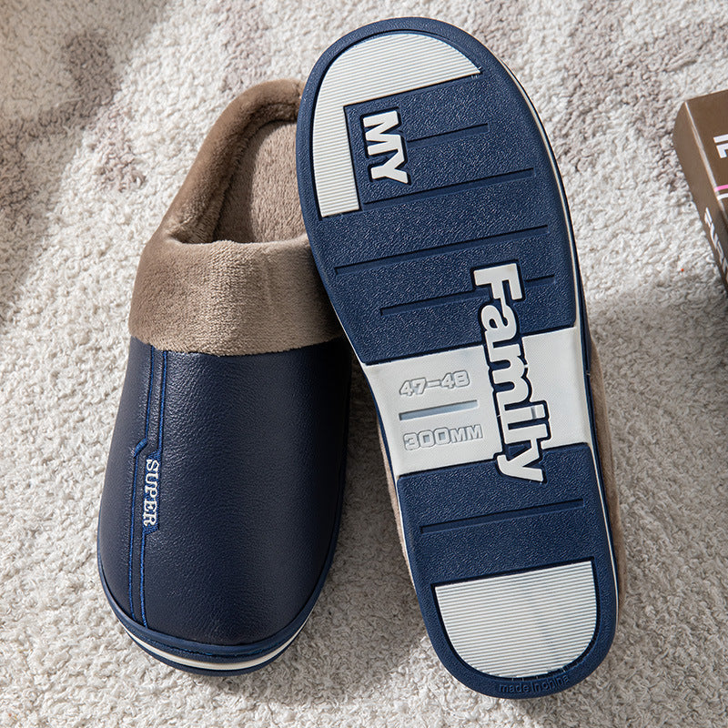 Pantoufles homme en fausse fourrure douillette, légères et confortables pour la détente intérieure. Idéal hiver.