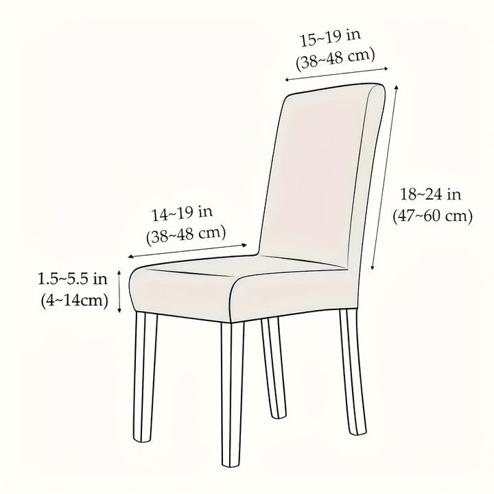 Housse de chaise motif feuille pour salle à manger, rénovation rapide et économique.