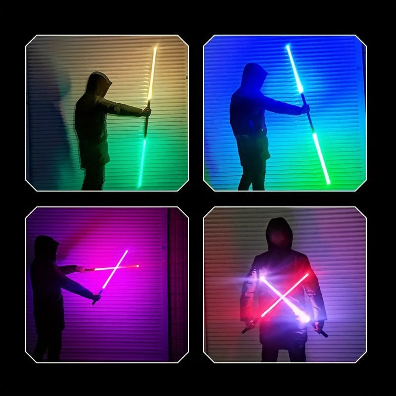 Épée lumineuse puissante avec lumières LED RGB dynamiques et effets sonores pour des combats immersifs.