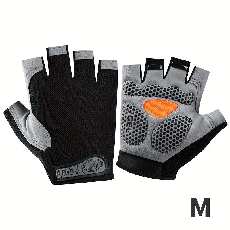 Gants cyclisme légers, demi-doigts, offrent protection et respirabilité pour femmes et hommes.