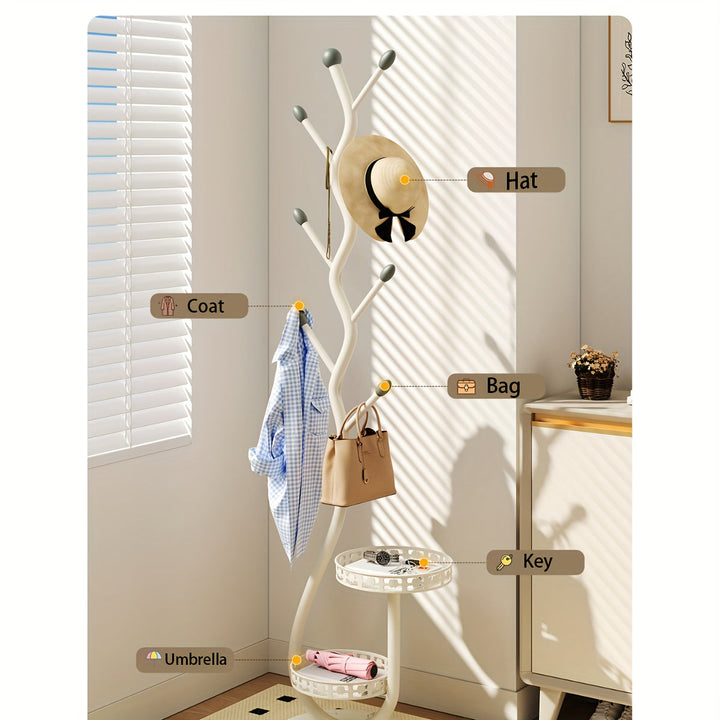 Porte-manteau design BranchLine, solution de rangement debout contemporaine pour un intérieur organisé et stylé.