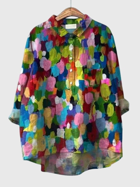 Blouse femme fleurie, vêtement mode, confort assuré, style élégant pour le quotidien.