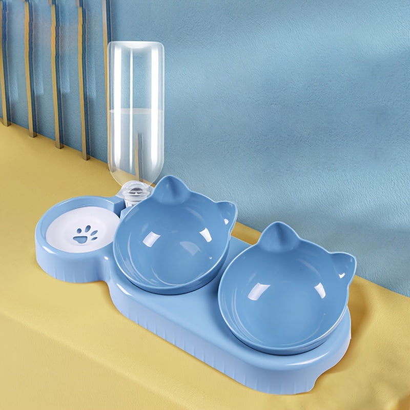 Accessoire chat: bols ergonomiques inclinés, gamelle confort pour une meilleure digestion du chat.