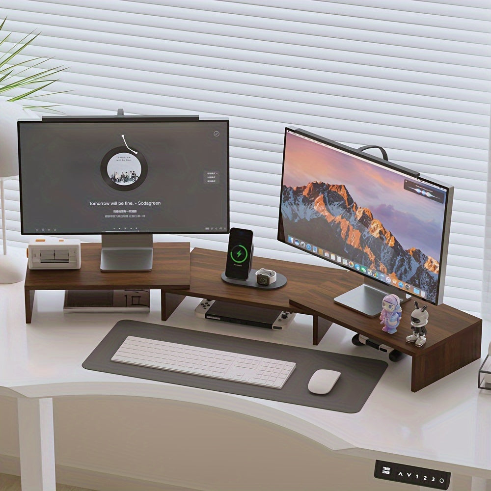 Solution ergonomique: support pour deux moniteurs PC, réglage facile, construction robuste acier/alu.