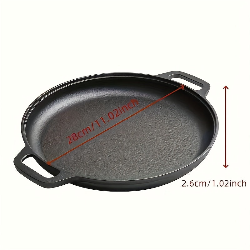 Poêle en fonte polyvalente pour four, barbecue, induction & cuisson extérieure. Ustensile antiadhésif.