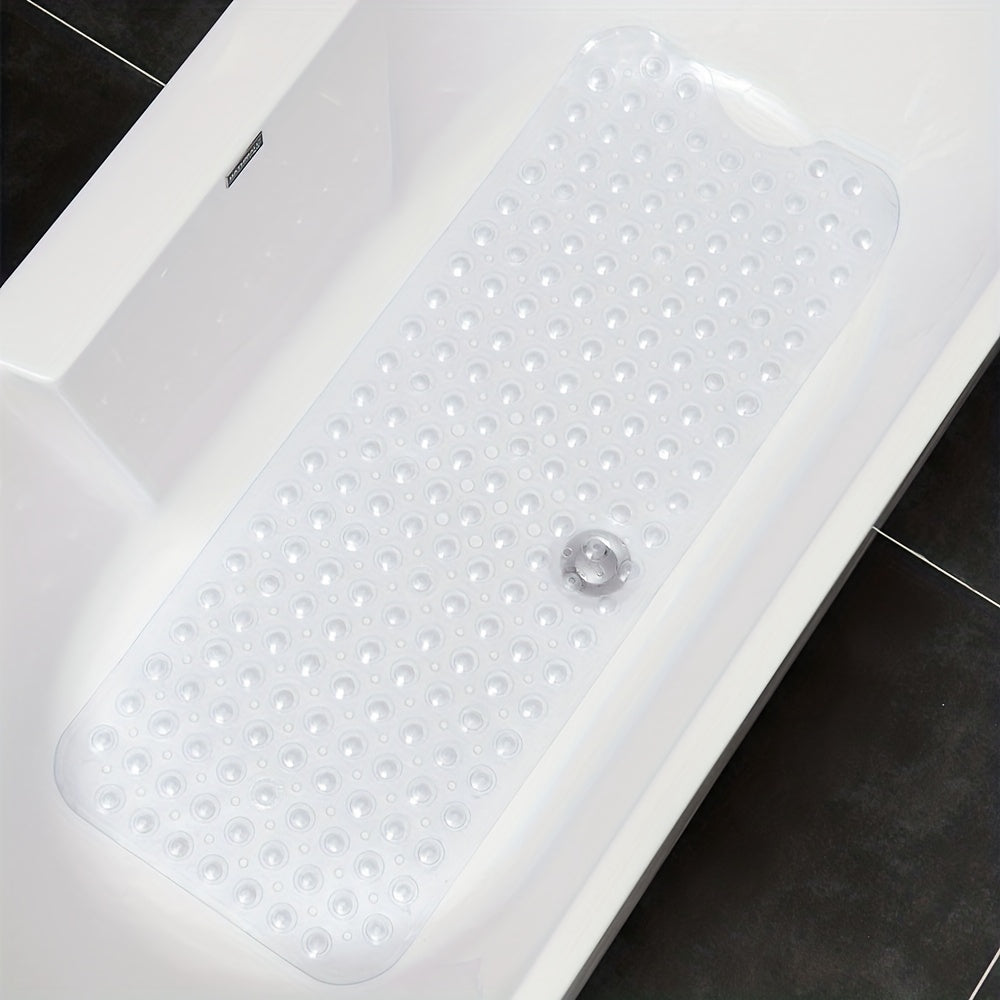 Confort et sécurité dans la douche ou le bain avec ce tapis antidérapant XL en PVC de qualité.