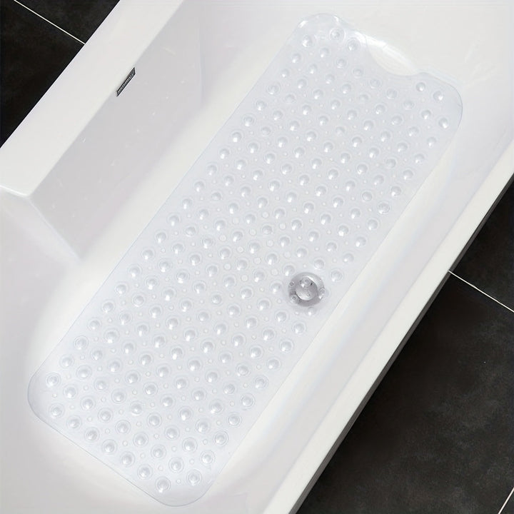 Confort et sécurité dans la douche ou le bain avec ce tapis antidérapant XL en PVC de qualité.