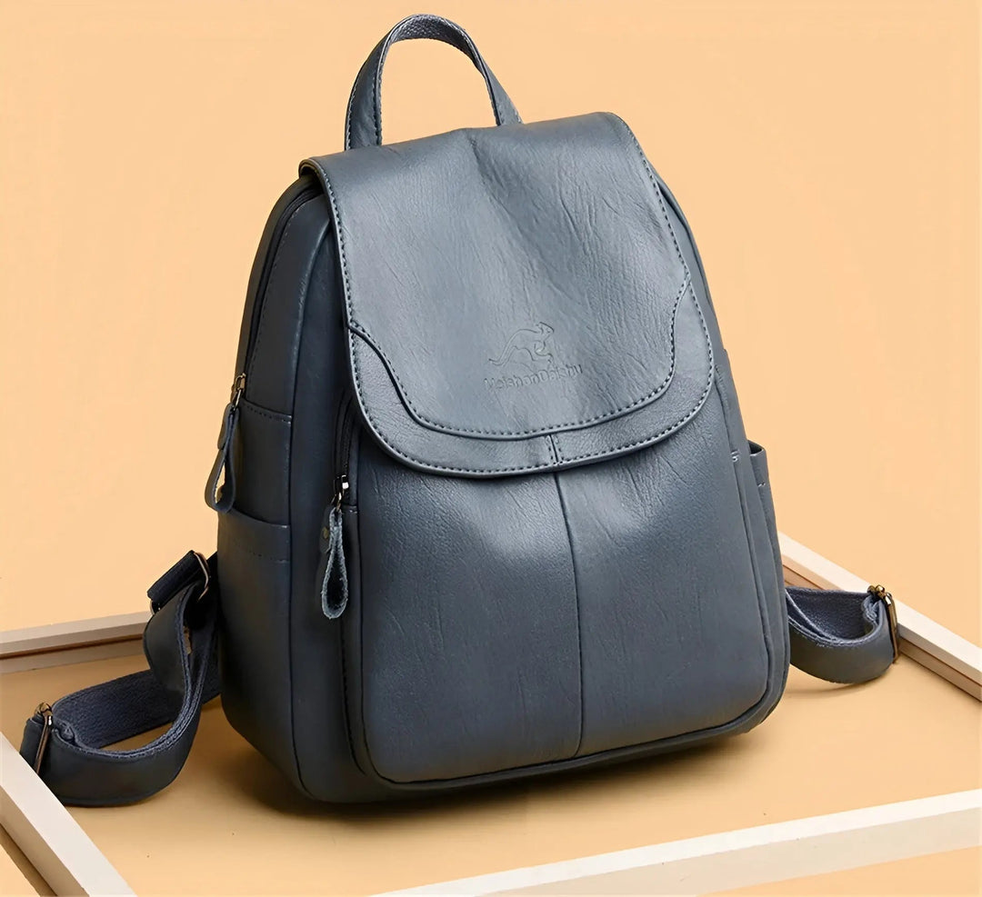 Sac à dos rétro vintage pour femme, élégant, avec fonctions de sécurité avancées. Très tendance.