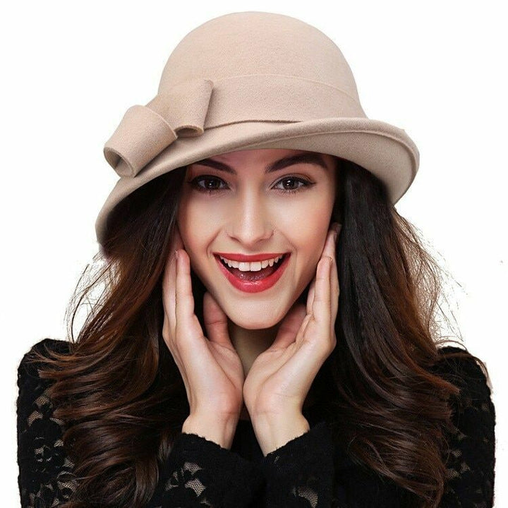 Chapeau Fedora femme Lucy vintage, accessoire de mode élégant pour l'automne et l'hiver. Style rétro.