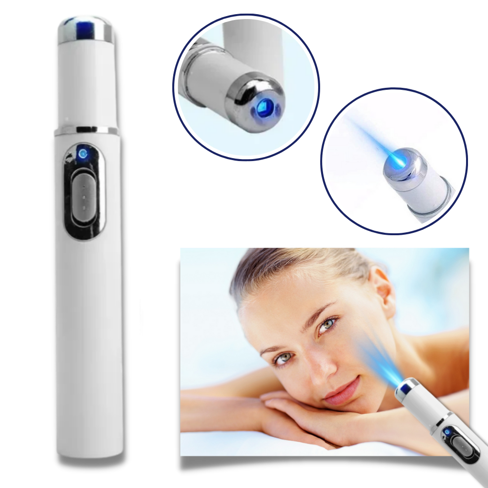 Soin visage DermaPure : appareil de thérapie laser portable contre l'hyperpigmentation pour une peau saine.