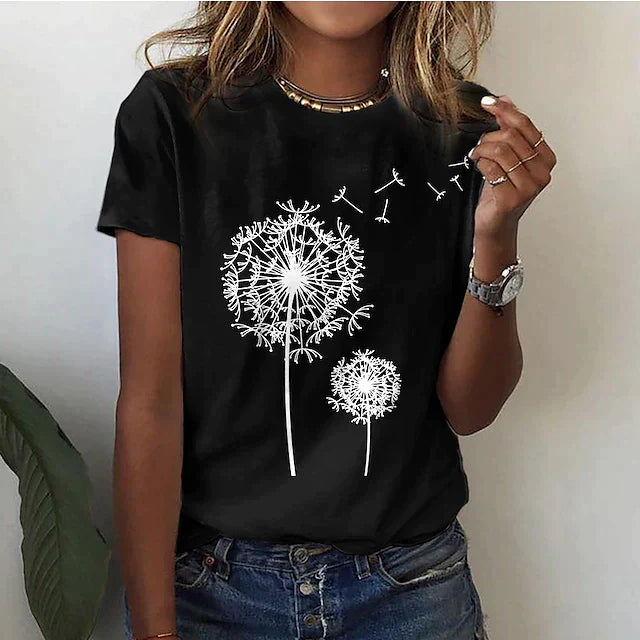 T-shirt femme mode en tissu doux et respirant, coupe moderne. Idéal pour un style casual ou élégant et décontracté.