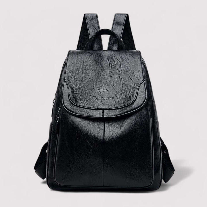 Élégant sac à dos en cuir véritable, doté d'un système antivol pratique pour la vie quotidienne active.