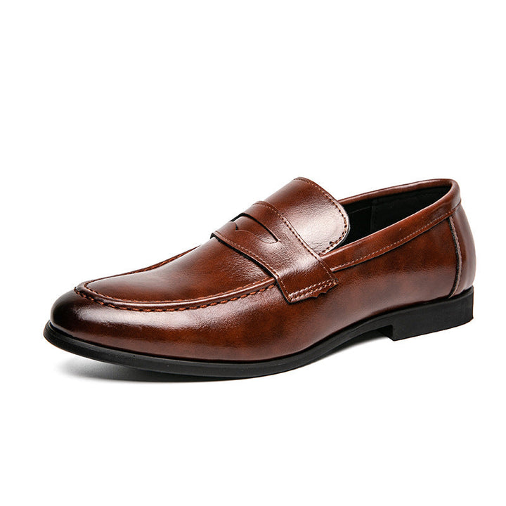 Chaussures habillées noires pour hommes, mocassins professionnels et classiques, idéaux pour un look affaires élégant.