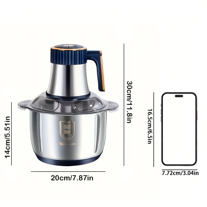 Moulin à viande électrique 5L en acier inoxydable pour hacher et préparer facilement les repas.