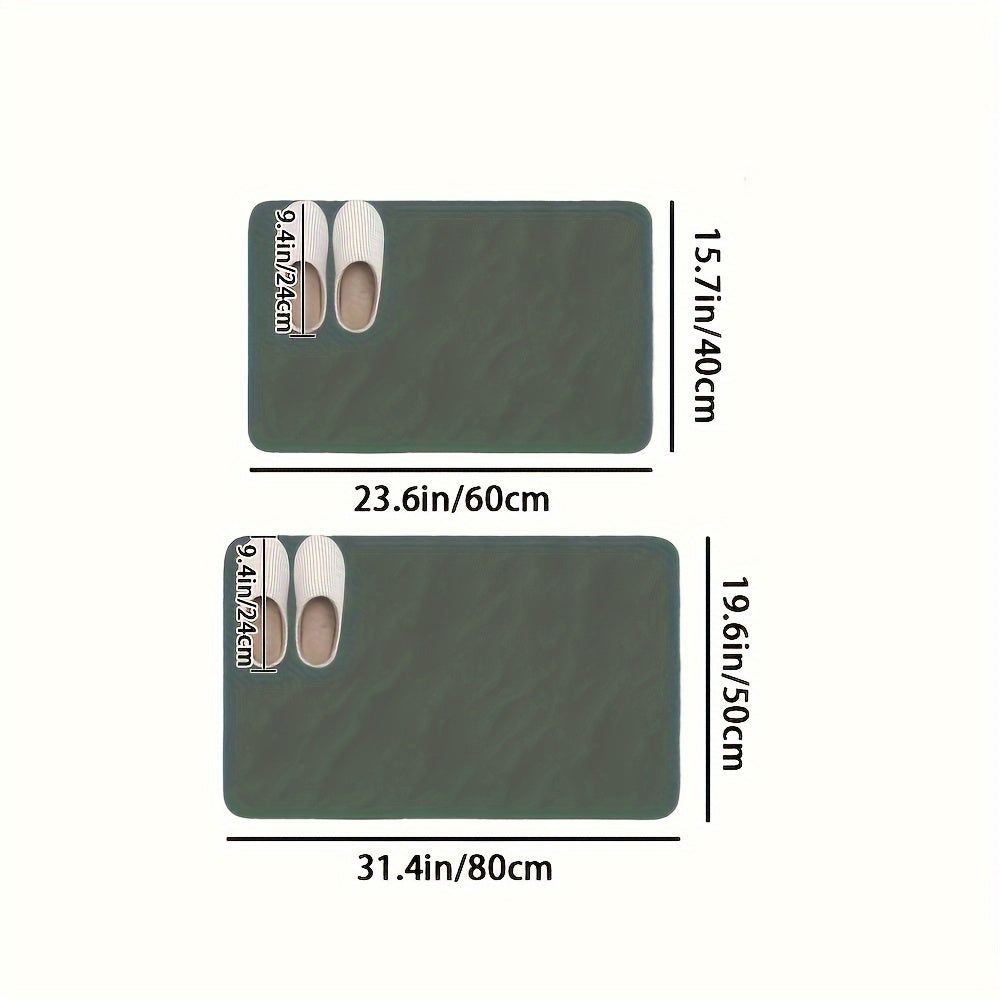 Décoration de salle de bain luxe: tapis géométrique absorbant et antidérapant, parfait pour le design intérieur.