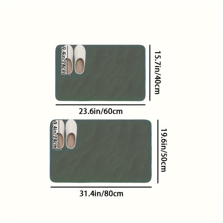 Décoration de salle de bain luxe: tapis géométrique absorbant et antidérapant, parfait pour le design intérieur.