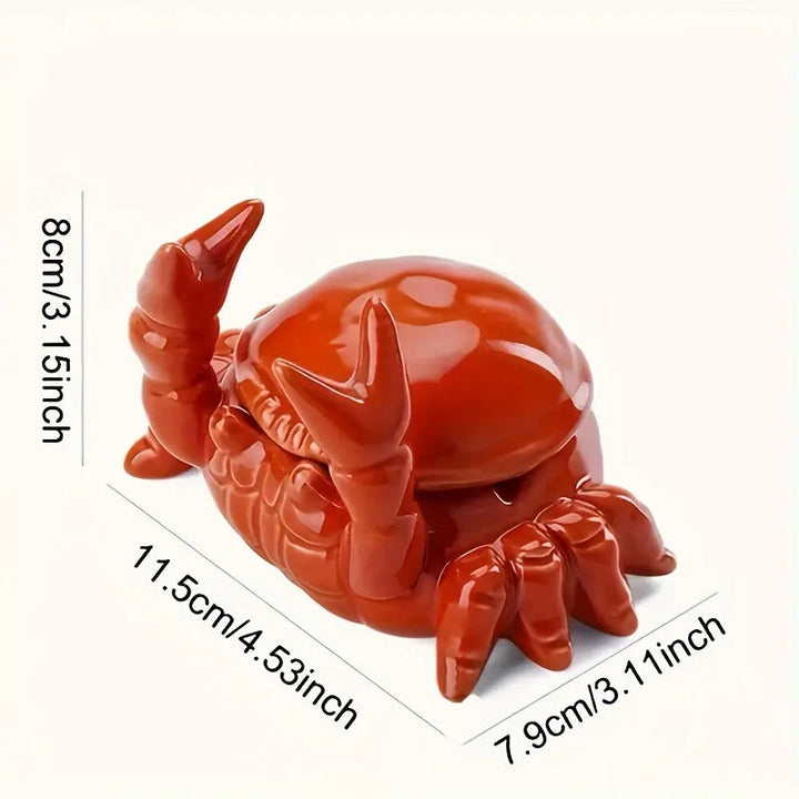Accessoire fumeur et décoratif: cendrier crabe en céramique, design unique pour salon ou terrasse.