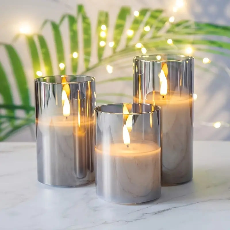 Éclairage moderne : bougies LED sans flamme pour une ambiance chaleureuse et sécurisée.