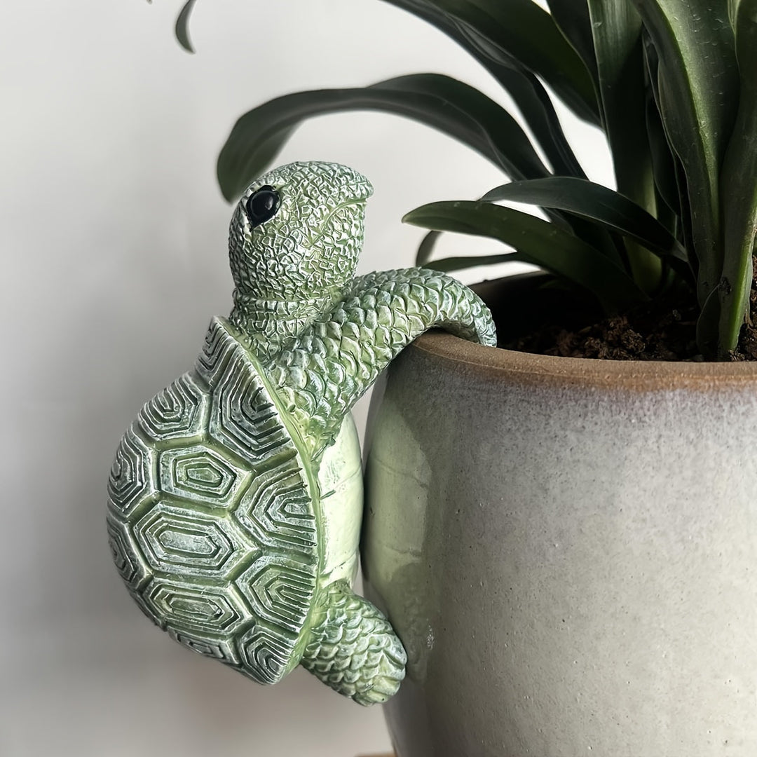 Joli pot de fleurs suspendu tortue, décoration extérieure et intérieure, un cadeau unique.