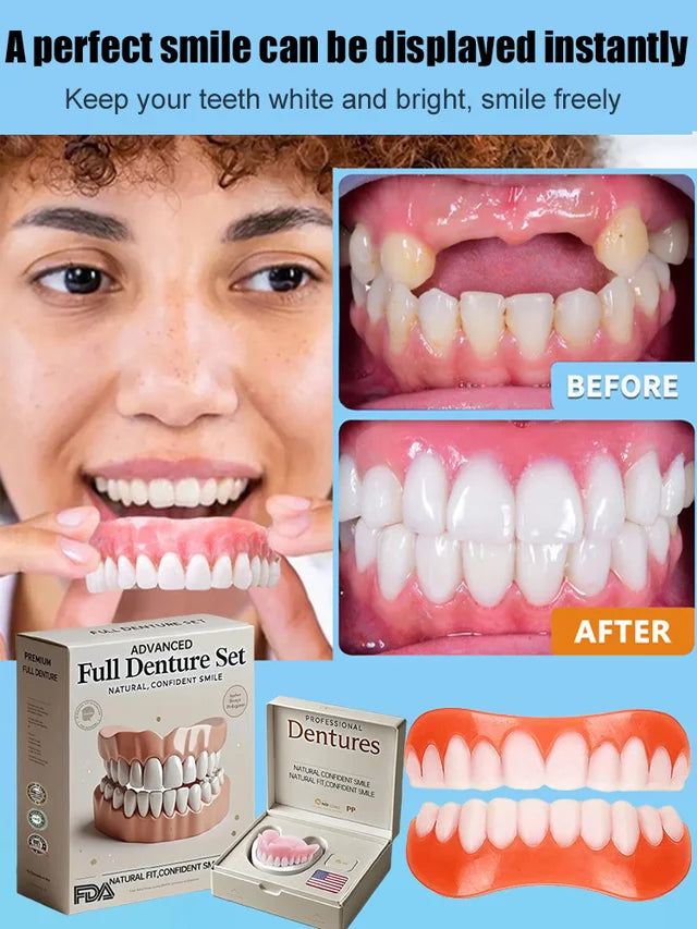 Obtenez un sourire naturel et confiant avec cette prothèse dentaire réutilisable de qualité.
