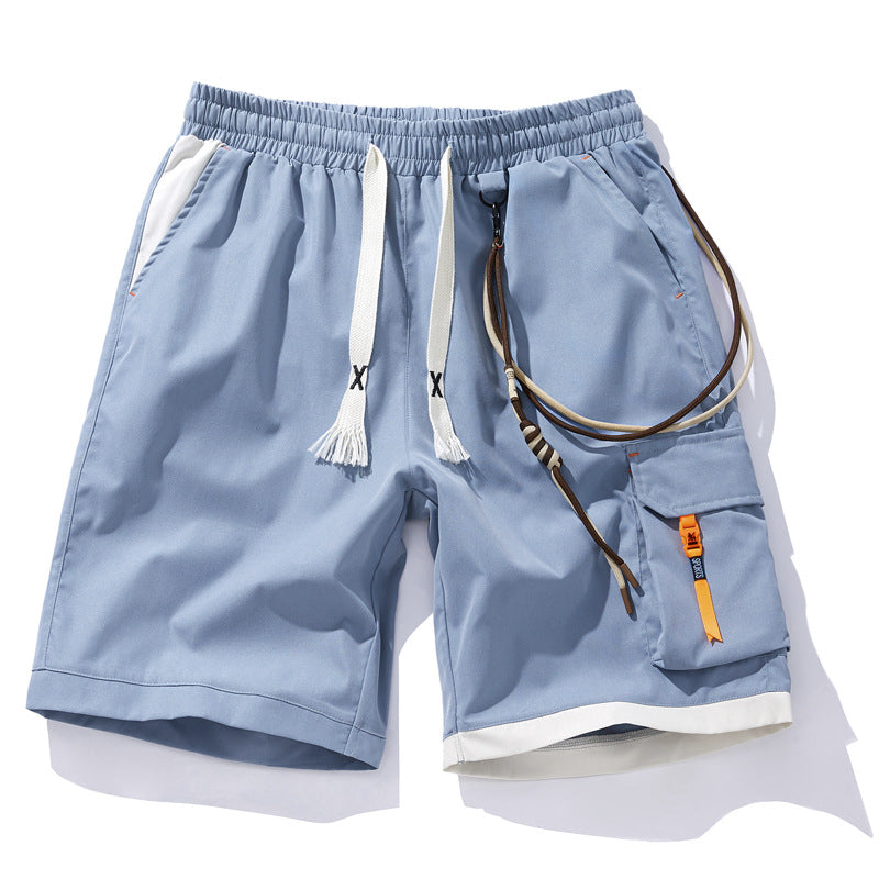 Short homme sport respirant avec poche cargo latérale, idéal pour la course, l'entraînement et l'été.